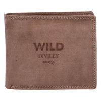 Pánská kožená peněženka taupe - WILD Stockholm