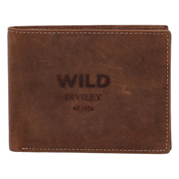 Pánská kožená peněženka hnědá - WILD 1631