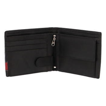 Pánská kožená peněženka černá - Diviley 2131 RED