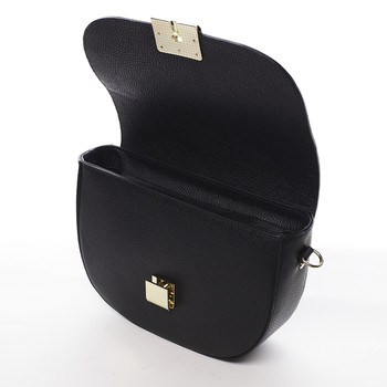Dámská kožená kabelka černá - ItalY Lisa
