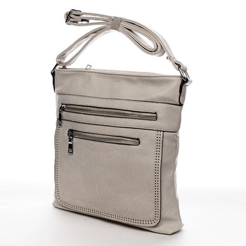 Moderní střední crossbody kabelka béžová - Delami Karlie