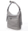 Praktická dámská koženková kabelka/batoh Ida šedá