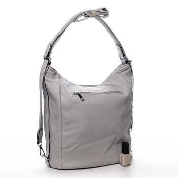 Praktická dámská koženková kabelka/batoh Ida šedá