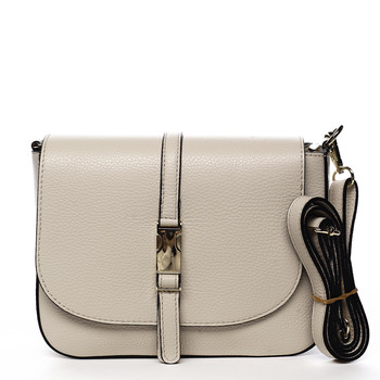 Dámská kožená crossbody kabelka béžová - ItalY Neul