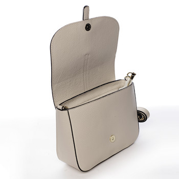 Dámská kožená crossbody kabelka béžová - ItalY Neul