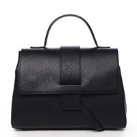Dámská kožená kabelka černá - ItalY Lauren