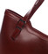 Dámská elegantní kožená kabelka tmavě červená - ItalY Melisa