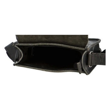 Pánská kožená crossbody taška černá - Greenwood Chemis