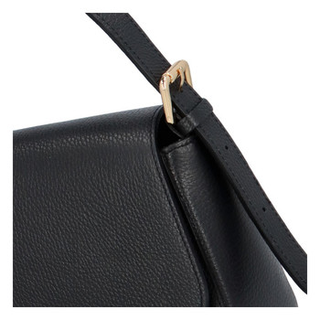 Dámská kožená kabelka přes rameno černá - ItalY Brenky
