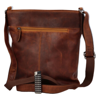 Pánská kožená crossbody taška Milano, světle hnědá