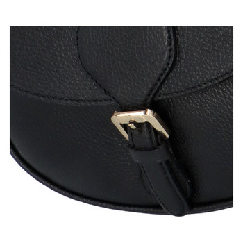 Dámská kožená kabelka přes rameno černá - ItalY Dreuty