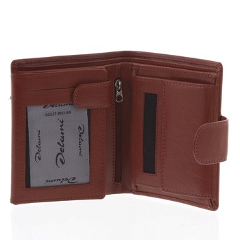 Kožená módní tmavě červená peněženka pro muže - Delami Raynard