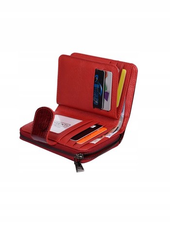 Módní kožená tmavě červená peněženka se vzorem - Lorenti 115RSBF