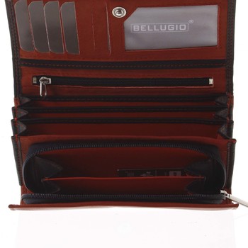 Dámská kožená peněženka červeno černá - Bellugio Sofia New