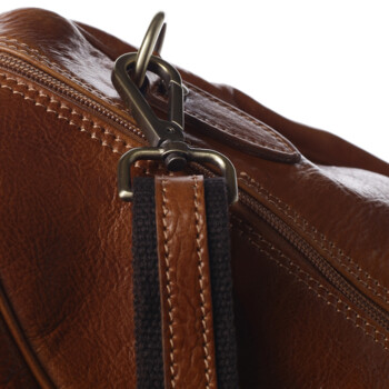 Cestovní kožená taška koňaková - Delami Vera Pelle Equado