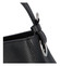 Dámská kožená kabelka přes rameno černá - ItalY Demerias