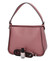 Dámská kožená kabelka přes rameno tmavě růžová - ItalY Demerias