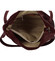 Dámská kožená měkká kabelka přes rameno bordó - ItalY Nellis