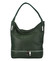 Dámská kožená měkká kabelka přes rameno tmavě zelená - ItalY Nellis
