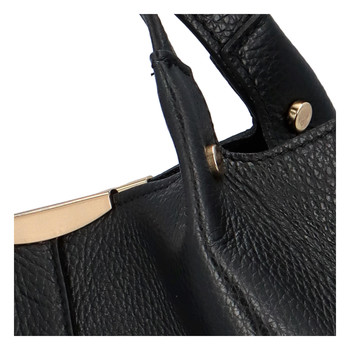 Dámská kožená kabelka černá - ItalY Werawont