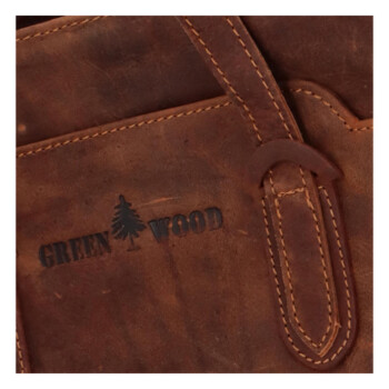 Dámská kožená kabelka přes rameno hnědá - Greenwood Cerestil 2