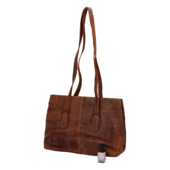 Dámská kožená kabelka přes rameno hnědá - Greenwood Cerestil 2