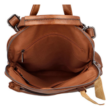 Dámský městský batoh kabelka tmavě hnědý - Paolo Bags Buginolli