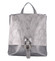 Dámský kožený batůžek kabelka stříbrný - ItalY Francesco Small