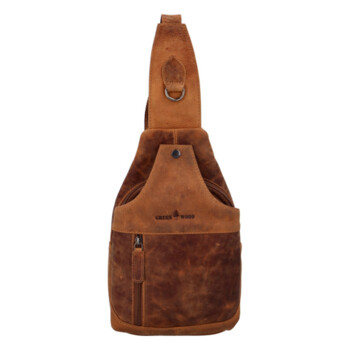 Pánský kožený batoh světle hnědý - Greenwood Achym