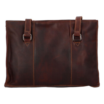 Dámská kožená kabelka přes rameno hnědá - Greenwood Bilomy