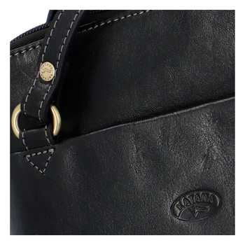 Dámský kožený batoh kabelka černý - Katana Elinney