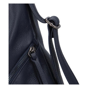 Dámská kožená kabelka tmavě modrá - ItalY Sharon