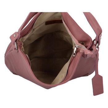 Dámská kožená kabelka růžová - Delami Gleadis