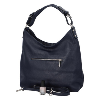 Dámská kožená kabelka tmavě modrá - ItalY Inpelle