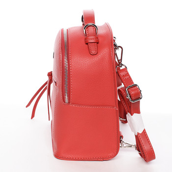 Malý dámský červený městský batůžek/kabelka - David Jones Leonidas