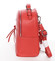 Malý dámský červený městský batůžek/kabelka - David Jones Leonidas