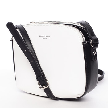 Stylová crossbody kabelka bílo černá - David Jones Presley