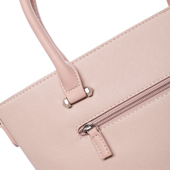 Módní dámská kabelka do ruky růžová saffiano - David Jones Klarisa