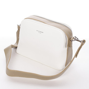 Stylová crossbody kabelka bílo camelová - David Jones Resley