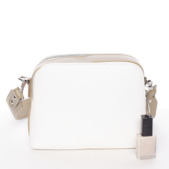 Stylová crossbody kabelka bílo camelová - David Jones Resley
