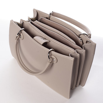 Luxusní béžová kabelka do ruky s šátkem - David Jones Ledell