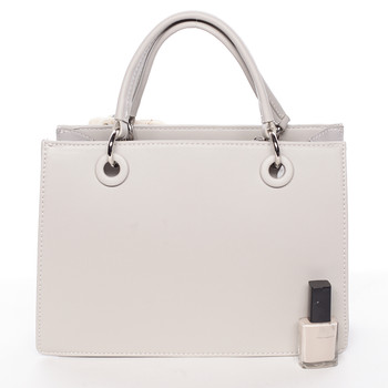 Luxusní světle šedá kabelka do ruky s šátkem - David Jones Ledell