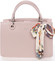 Luxusní růžová kabelka do ruky s šátkem - David Jones Ledell