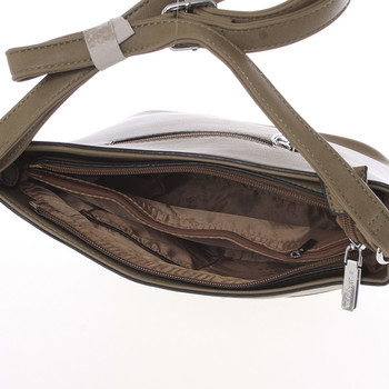 Módní a elegantní crossbody kabelka khaki - Silvia Rosa Jenesis