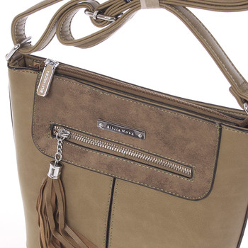 Moderní crossbody kabelka khaki - Silvia Rosa Kaira