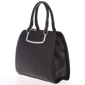 Luxusní černá dámská kabelka do ruky - Silvia Rosa Jiannis