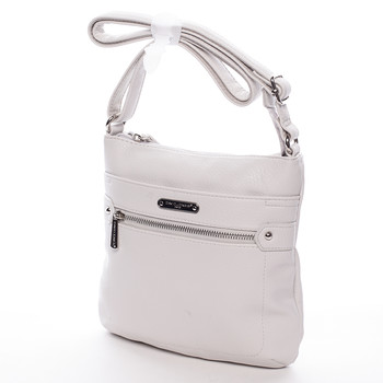 Dámská crossbody kabelka krémově šedá - David Jones Diannah