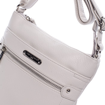 Dámská crossbody kabelka krémově šedá - David Jones Diannah