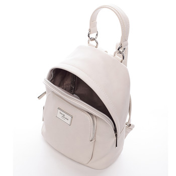 Malý dámský batůžek béžový - David Jones Zinhar