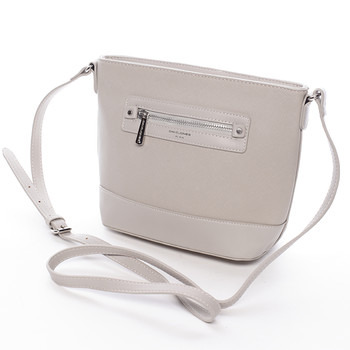 Módní dámská crossbody kabelka šedá saffiano - David Jones Larisa